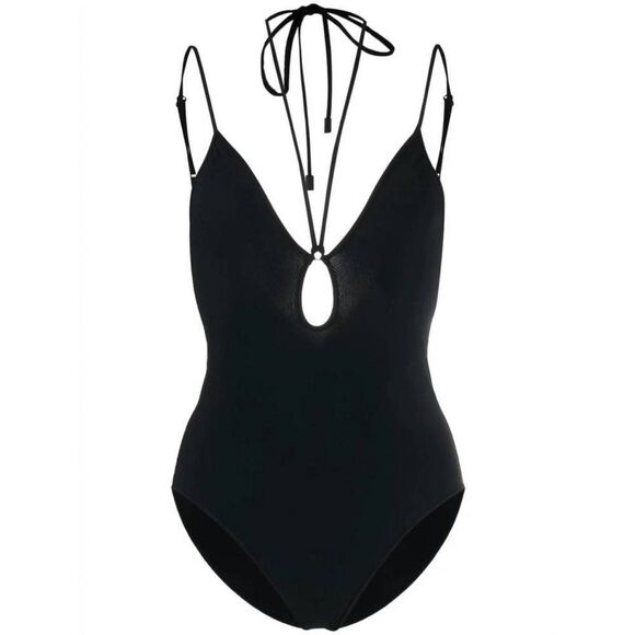 ZIMMERMANN jeannie loop front halter tie srao one piece in noir Size 10 NWT $350 - Picture 4 of 5